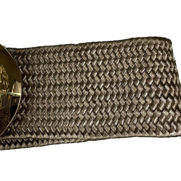 Wide Stretchable Elastic Waist Belt With Metal Double Gold Bucket - Picture 5 of 13